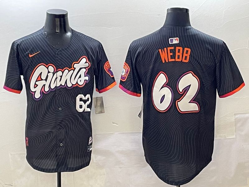 Men San Francisco Giants #62 Webb Black Joint Name Nike 2025 MLB Jersey style 4->women mlb jersey->Women Jersey